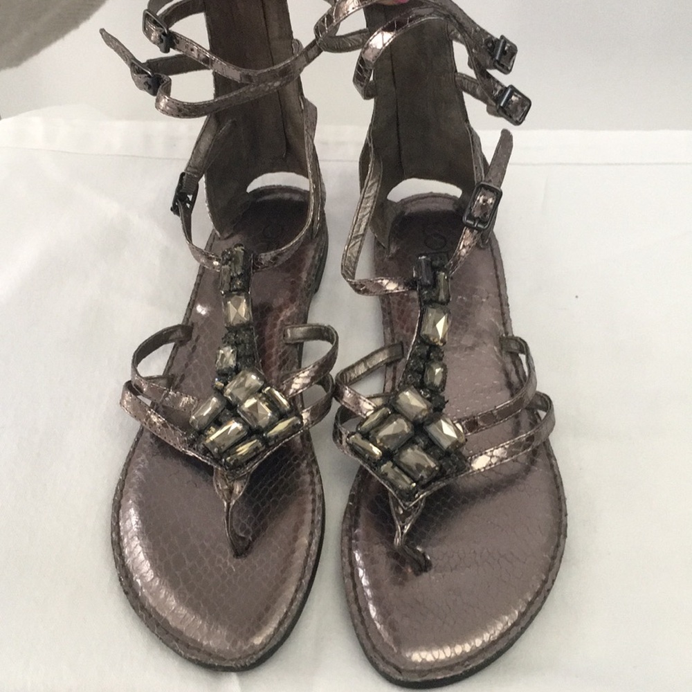 Gladiator Sandals with Rhinestone Detail